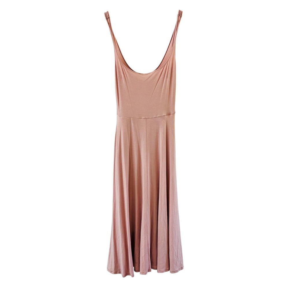 Reformation Jeans Midi Slip Dress Womens Size S Soft Pink Jersey Scoop Back‎